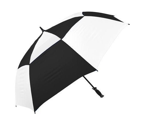 The Checkerboard 62" Vented Large Oversize Auto Open Windproof Golf Umbrella for Rain, Strong Fiberglass Ribs Waterproof Portable Golfing Umbrella, Heavy Duty Umbrella for Men & Women,