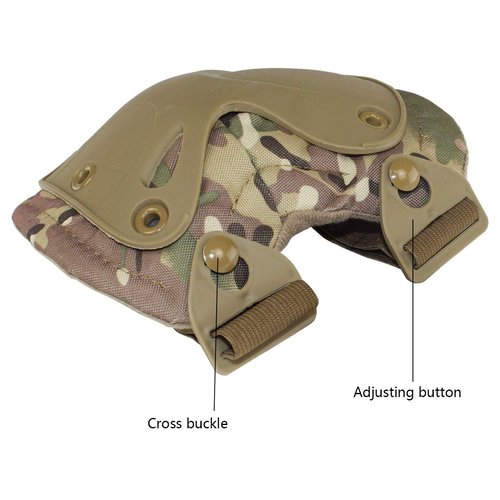 Tactical Combat Knee & Elbow Protective Pads Set for Outdoor CS Paintball Game Cycling Safety Skateboarding Gear Skates Knee Protection Guard Pads (MC03)