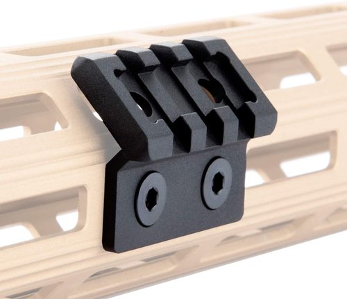 LEGEED Picatinny Rail Mount - Offset Light/Optic Compatible with M-LOK | 3-Slot Design