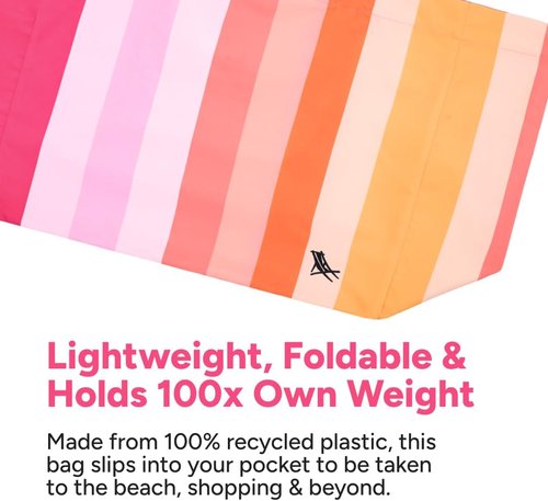 Dock & Bay Everyday Beach Tote Bag - Eco-Friendly Reusable Carrier - Holds Up to 10kg - 100% Recycled Materials
