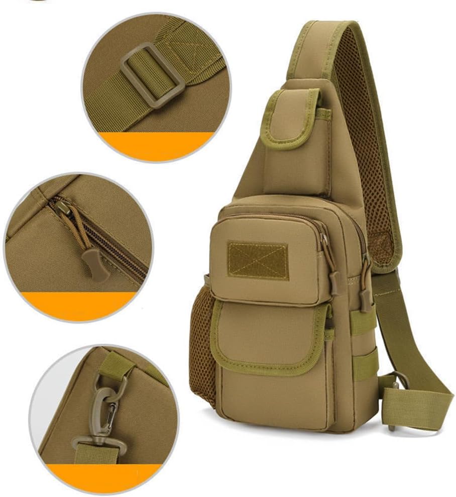 Skiennix Sling Bag - Lightweight Crossbody Backpack for Men | Ideal for Hiking & Skiing (Black)