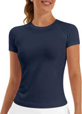 Stelle Women's Seamless Workout Tops - Breathable Short Sleeve Athletic Tees for Yoga & Gym