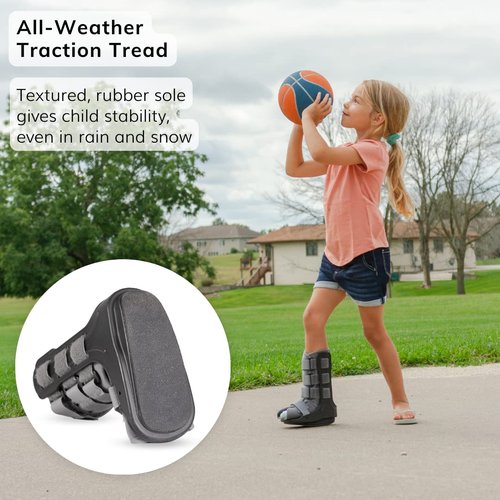 BraceAbility Pediatric Walking Boot - Children's Medical Walker CAM Orthopedic Support Shoe for Youth Ankle Break Injury, Kid's Stress Metatarsal Bone Fracture, Broken Foot or Toe Recovery Cast (XL)