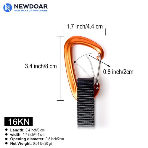NewDoar Climbing Sling Foot Ascender Foot Sling,Adjustable Strap Foot Loop for Tree Arborist, Climbing Rock, Expedition, Caving, Rescue and Aerial Work(Black Red)