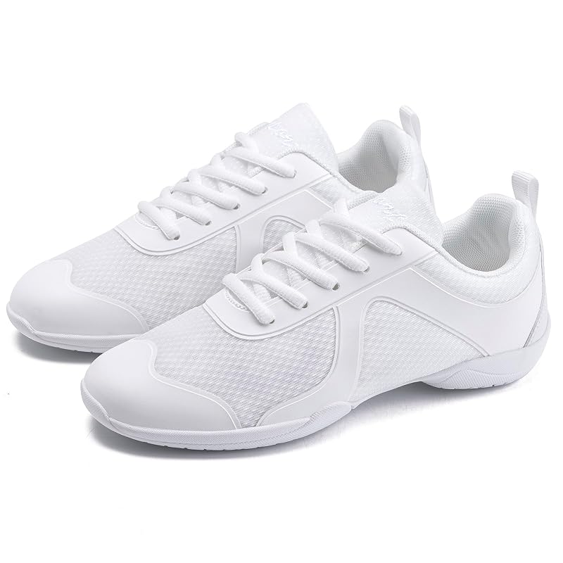 White Cheer Shoes for Girls Women Kids Cheerleading Shoes - Lightweight Breathable Sneakers Variation: White_2316+6