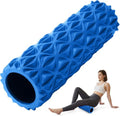 Foam Roller - High Density Deep Tissue Massager | 15-Inch Patented Design for Muscle Relief (Blue)