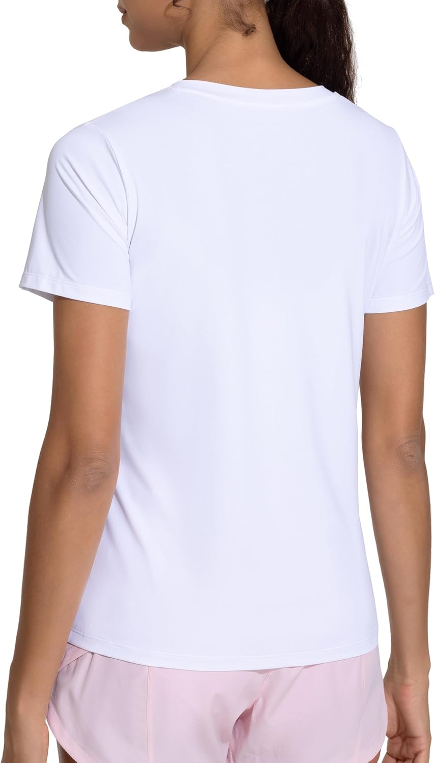 The Gym People Women's V-Neck Workout Shirts - Breathable Short Sleeve Yoga Tees for Comfort