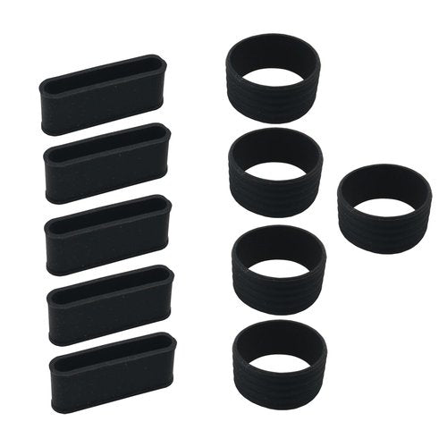 YHXiXi 10PCS Non Slip Racket Rubber Ring Absorbent Overgrip in Place Tennis Racket Silicone Racquet Grip Ring Racket Band