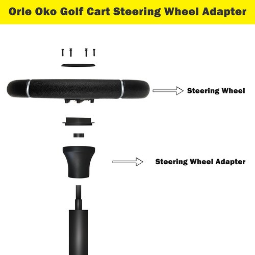 Orle Oko Golf Cart Steering Wheel Adapter, Steering Wheel Adapter Hub For Yamaha Golf Cart