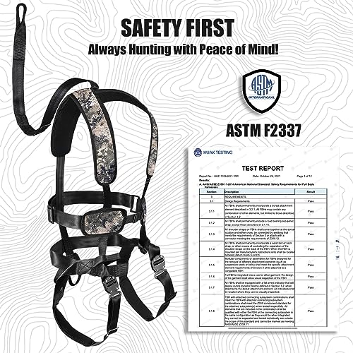 Skiguard Tree Stand Safety Harness - Medium-Large Adjustable Hunter Harness for Hunting