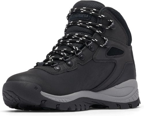 Columbia Women's Newton Ridge Waterproof Hiking Boots - Lightweight Comfort, Black/Chalk, Size 8.5
