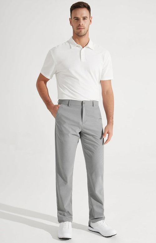 Libin Men's Golf Pants - Quick Dry Lightweight Stretch Trousers | Casual Work Dress Pants with Pockets (30"/32"/34")