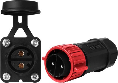 Marine Boat Trolling Motor Plug Receptacle Set - Waterproof 12V/24V/36V/48V DC Power Connector