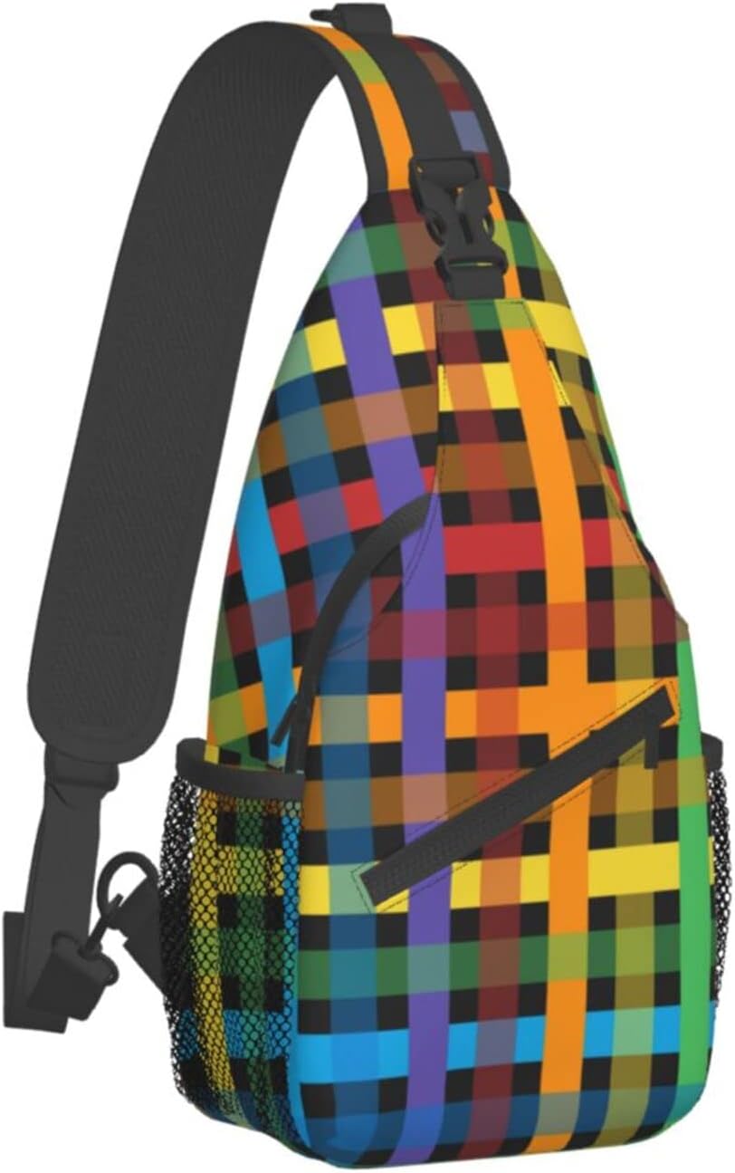 Skiennix Rainbow LGBT Gay Pride Sling Backpack - Versatile Crossbody Chest Bag for Travel & Hiking