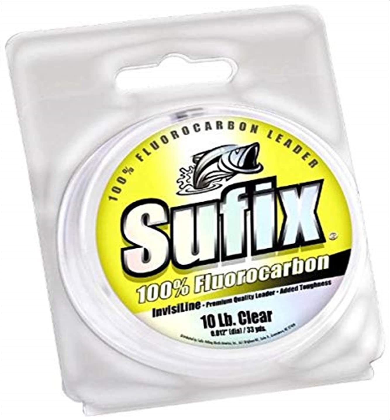 Sufix Invisiline Fluorocarbon Leader 33-Yards Leader Wheel Fishing Line (Clear, 15-Pound)