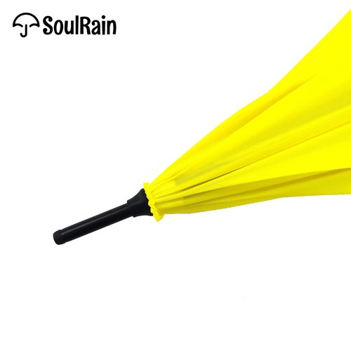 SoulRain 50 Inch Large Stick Umbrella Windproof Automatic Open Oversized J Handle Umbrellas for Men and Women Unbreakable Strong Travel Golf Umbrella (Yellow)