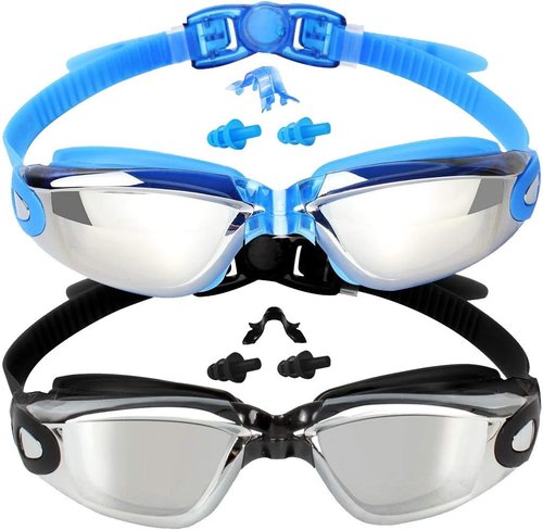 EverSport Swim Goggles - Anti-Fog Pack of 2 for Adults, Youth & Kids | Comfortable Fit & Clear Vision