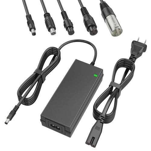42V 2A Electric Scooter Charger with 6 in 1 Plugs for 36V Lithium Battery Electric Bike Charger Device