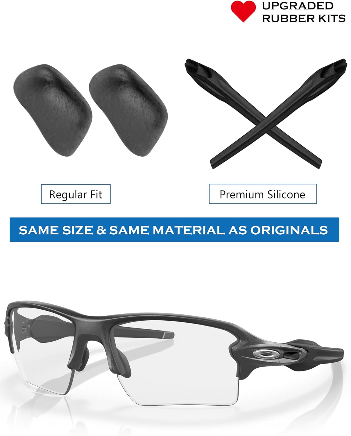 Oakley Replacement Earsocks & Nosepieces Rubber Kits - Flak 2.0 OO9295 | Flak 2.0 XL OO9188