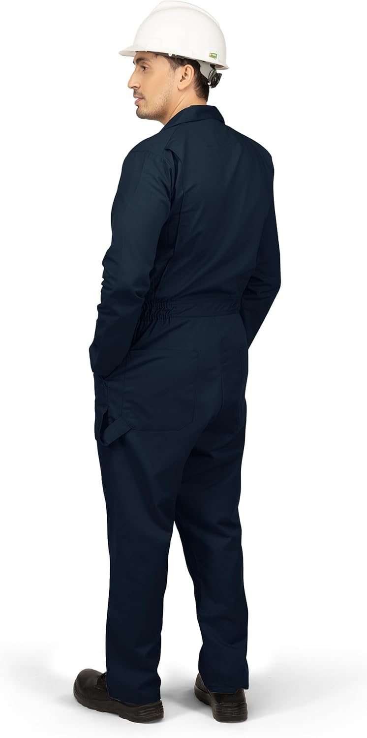 NY Threads Men's Twill Coverall - Relaxed Fit Long Sleeve Utility Workwear for Comfort & Durability