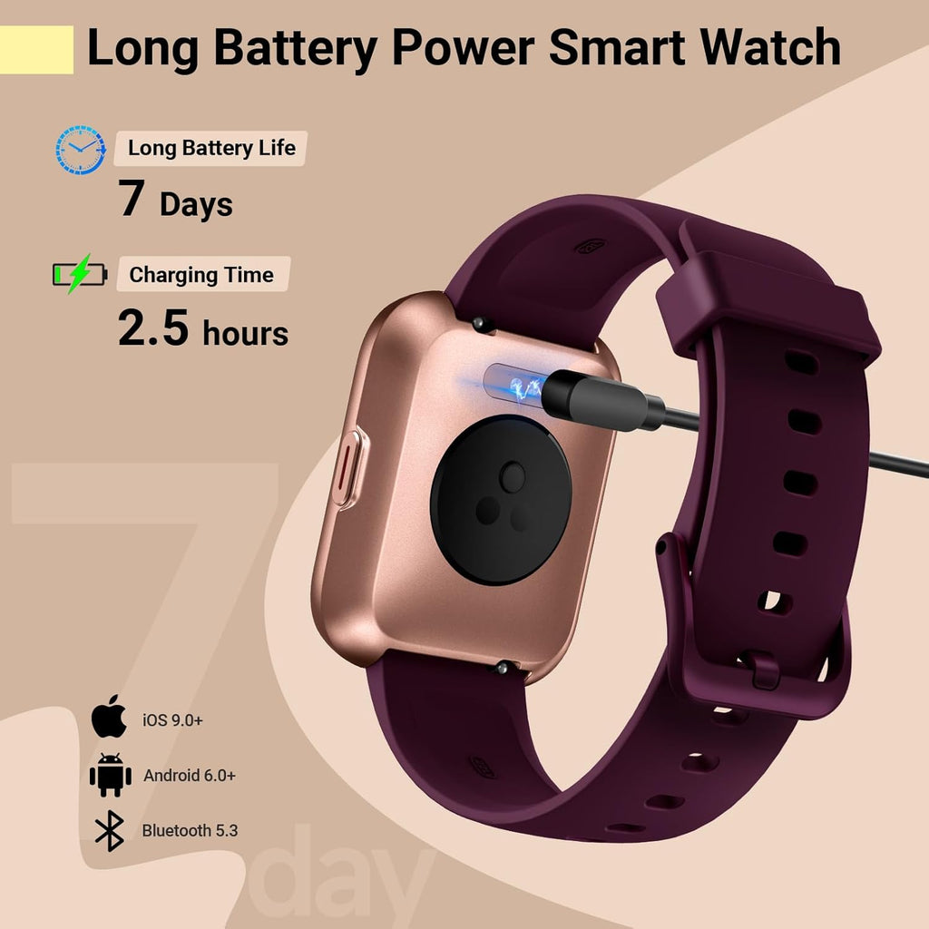 Skiennix Smartwatch for Women - 1.8'' Fitness Tracker with Alexa, Heart Rate Monitor & 120 Sports Modes