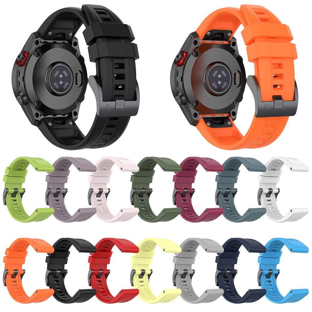 REYDA Silicone Band Compatible for Garmin Epix Pro Gen 2 42mm, 20mm Quick Fit Watch Band Soft Breathable Silicone Bracelet Wristband Replacement Band for Garmin Approach S70 42mm/Instinct E 40mm/2S