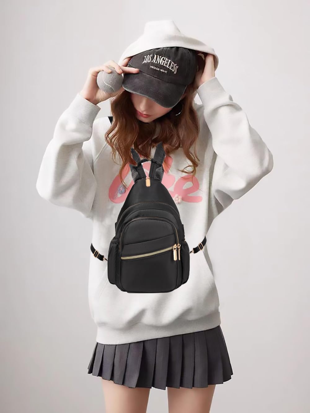 Xsecnua Crossbody Sling Bag - Mini Convertible Backpack for Women | Ideal Travel Daypack