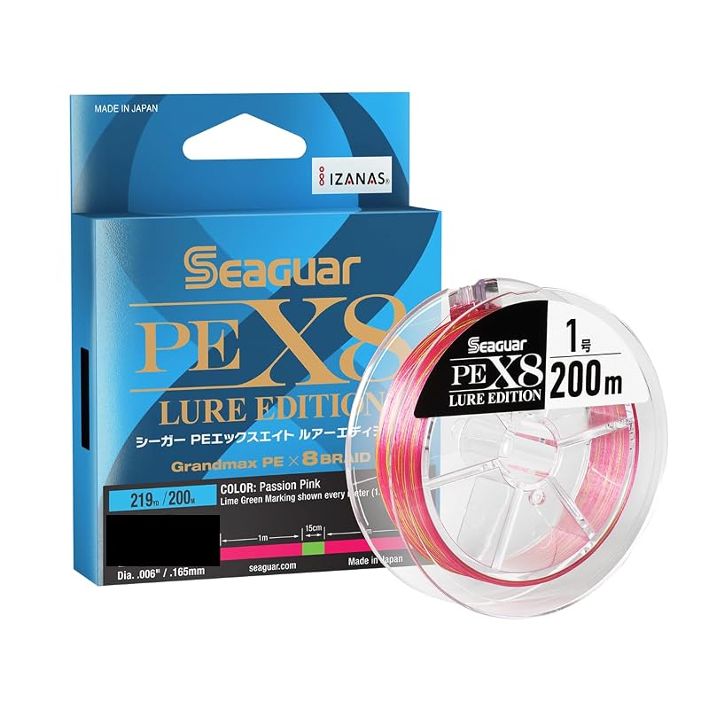 Seaguar PEX8 Micro-Braid Fishing Line, 21lb, 219yds, Multi-Color - Freshwater