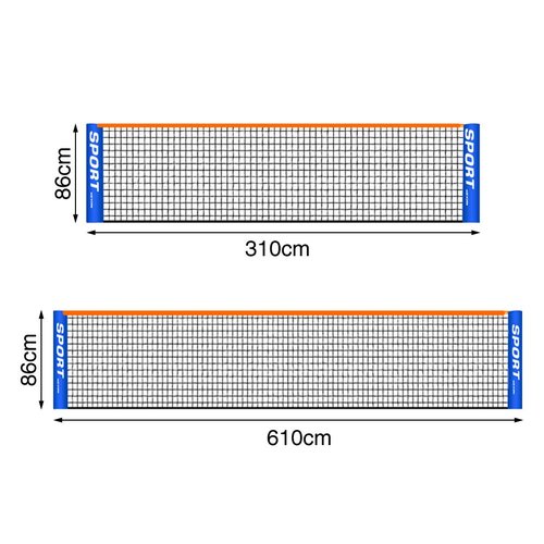 Denpetec Portable Badminton Net Set for Tennis, Soccer Tennis, Kids Adult Volleyball Training Net Indoor/Outdoor Sports Net for Garden Court Beach Backyard