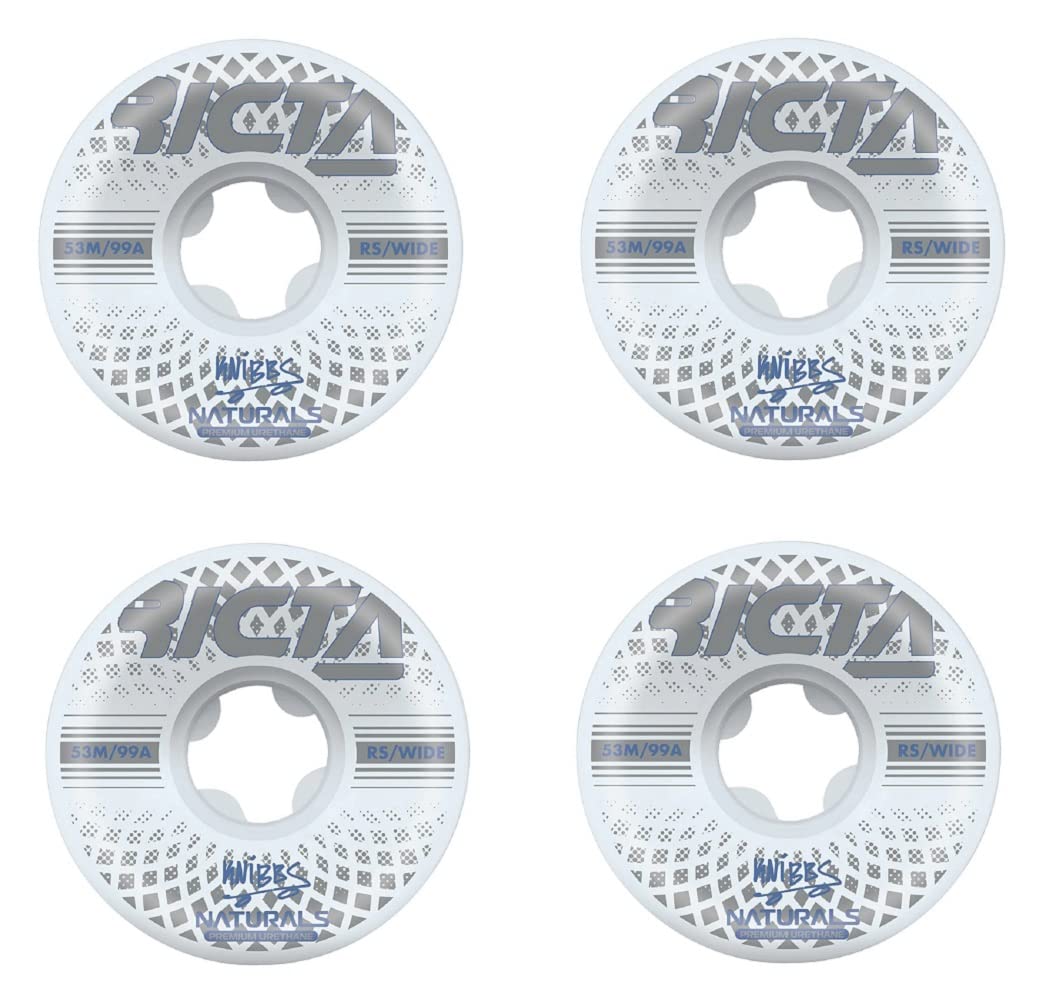 Ricta Skateboard Wheels 53mm Knibbs Reflective Naturals Wide 99A White