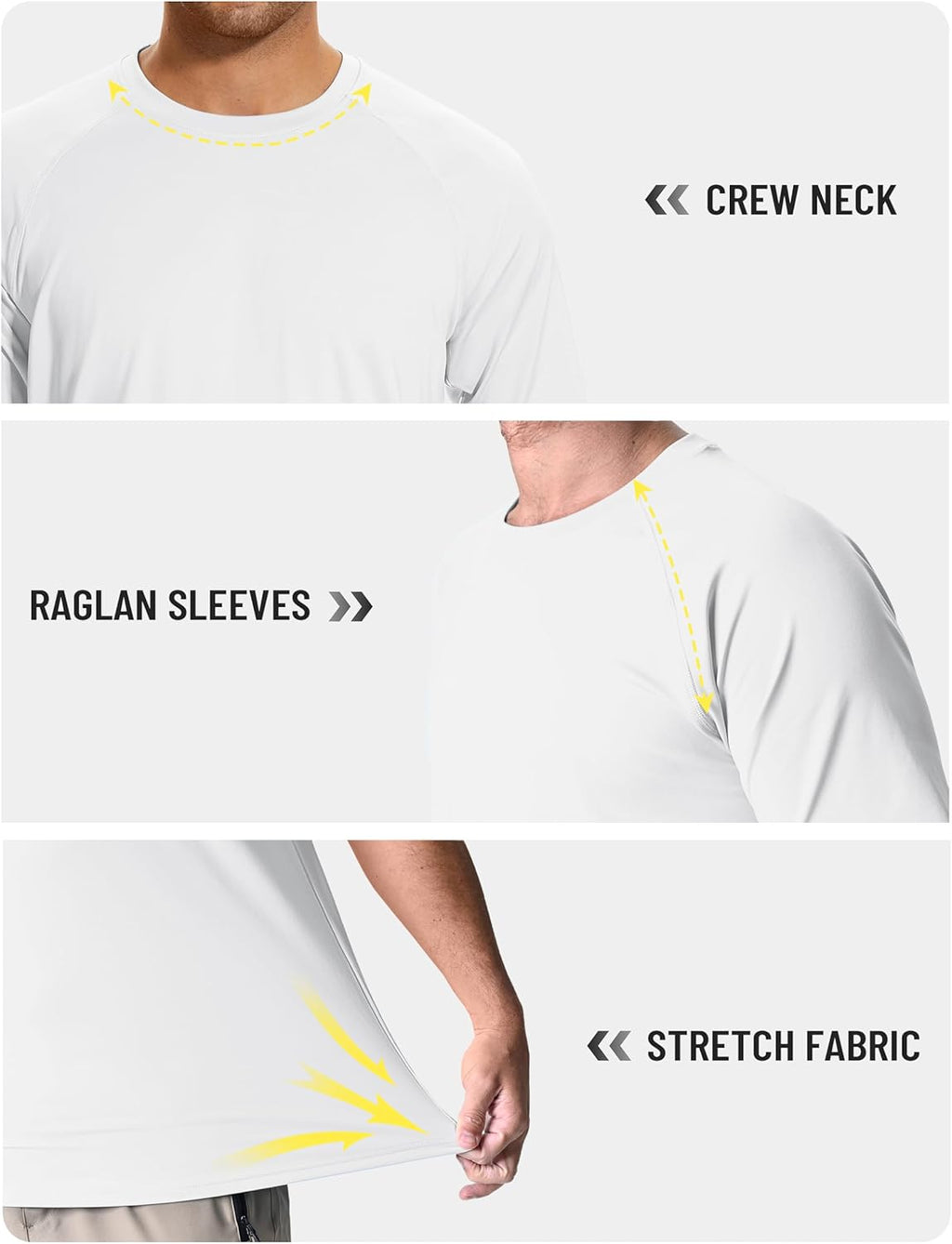 TACVASEN Men's Rashguard Shirt - UPF 50+ Sun Protection & Quick Dry Fabric | Athletic Swim Top