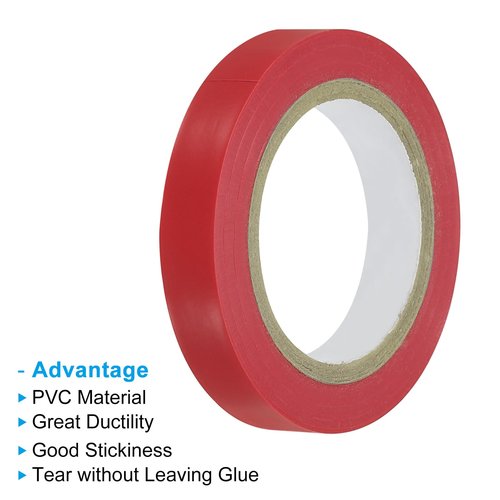 PATIKIL 32.8Ft Grip Finishing Tape, 3 Pack PVC Racquet Finishing Tapes Racket Accessories Sticky Seal for Tennis Badminton, Red