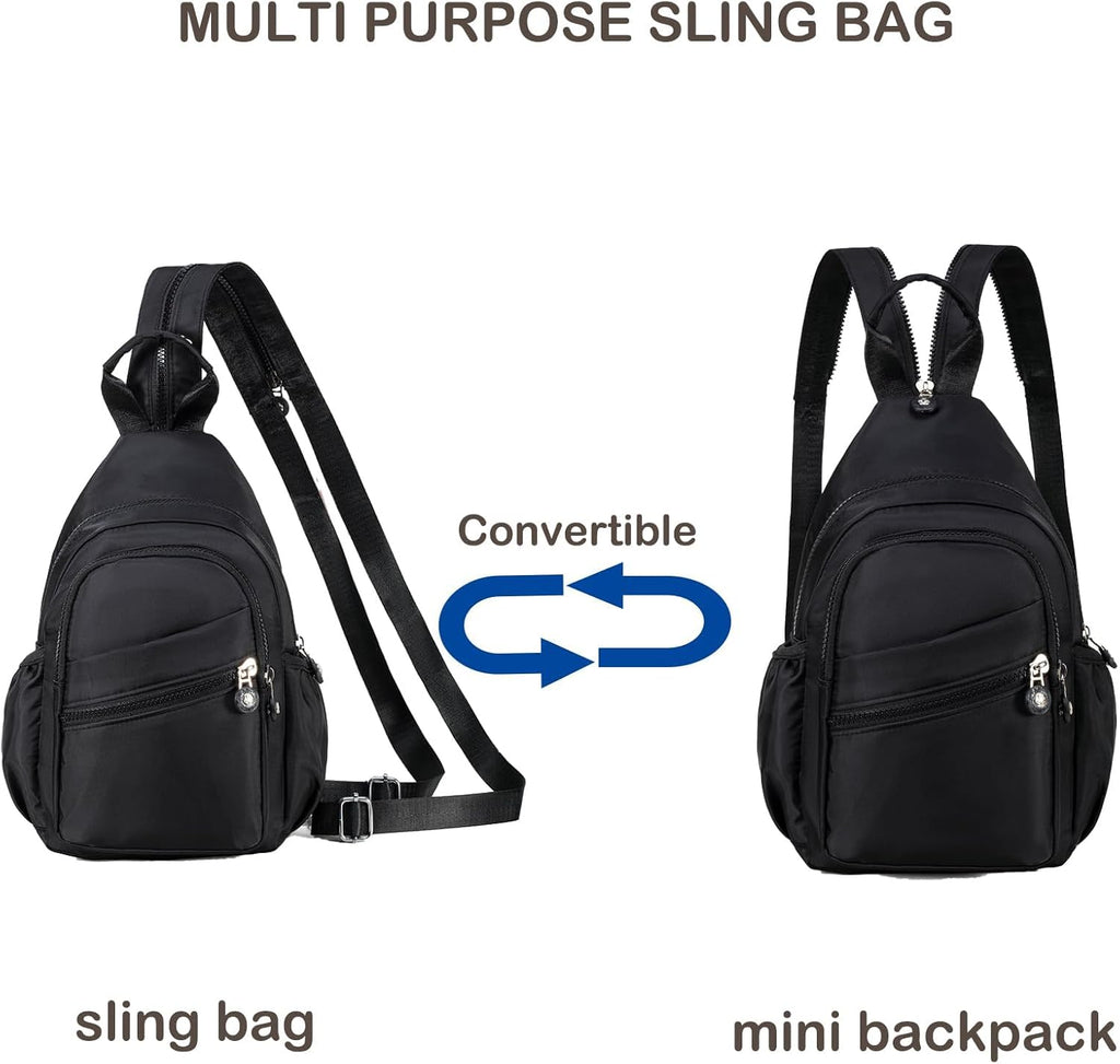 Xsecnua Small Crossbody Sling Bag - Versatile Mini Backpack for Travel | Stylish Chest Bag