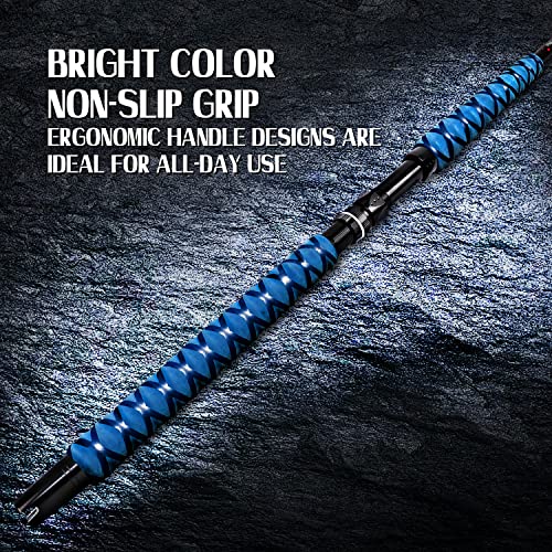 Fiblink Blue Saltwater Trolling Fishing Rod 5'6" 120-200lbs Heavy Duty Boat Pole