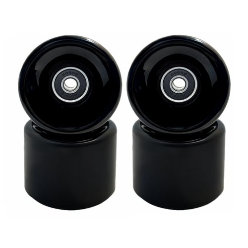 VORTRACK Skateboard Wheels with Bearings, 60mm 88A Hardness, Set of 4 (Black)