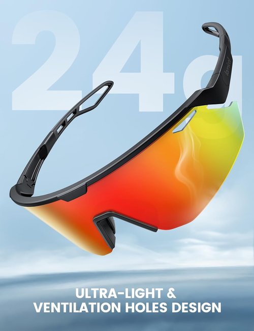 Lamicall 24g Polarized Sports Sunglasses - UV400 Protection for Men & Women | Ideal for Running & Cycling