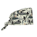 Big Sasquatch Foots Sasquatch Working Cap Scrub Cap with Sweatband Adjustable Unisex Men Women Tie Back Hat Nurse Surgical Caps