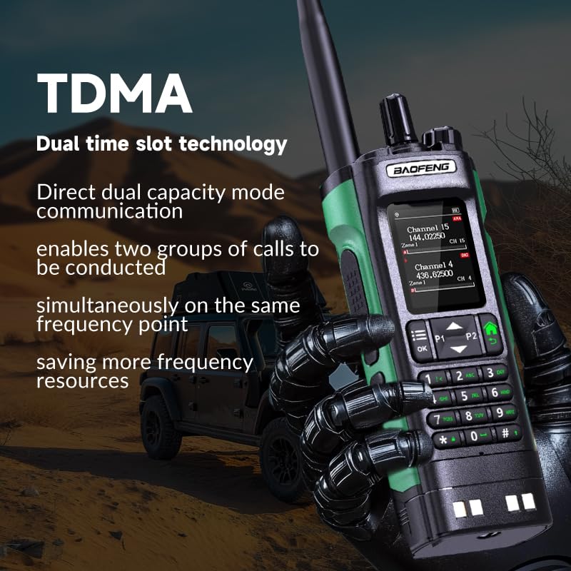 Baofeng DM-32 UV/Analog Digital 2-Way Radio GPS Satellite Matching Black