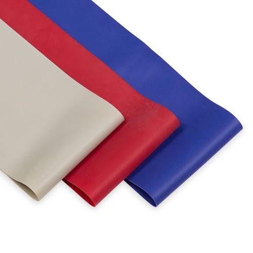 Champion Loop Resistance Bands (3-Pack, Grey/Red/Blue), Light/Medium/Heavy, Odor-Free, 4" Rubber + Latex Exercise Bands, for Strength Training and Physical Therapy, Includes Exercise Guide