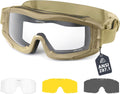 Airsoft Goggles - ANSI Z87.1 Certified Anti-Fog Safety Glasses | Impact Resistant Tactical Design