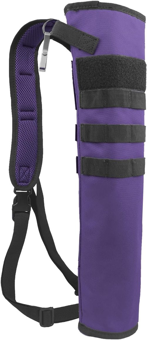KRATARC Archery Back Arrow Quiver - Lightweight, Foldable, Dual Use Hip Bag for Target Shooting