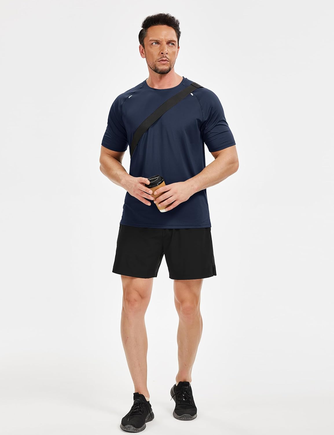 TACVASEN Men's Athletic Workout Shirt - Moisture-Wicking Dry Fit Short Sleeve Gym Tee