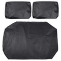 CARBBIA 3Pcs Black Golf Cart Seat Cover PRE-2000 Leather Seat Cover Compatible with Club Car Front Microfiber Leather Bottom Seat Cover Back Seat Cover