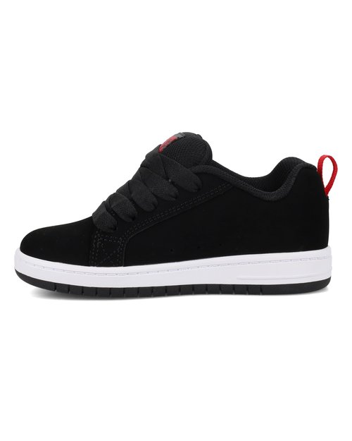 DC Youth Court Graffik Skate Shoe (Little Kid/Big Kid) Black/White/Red