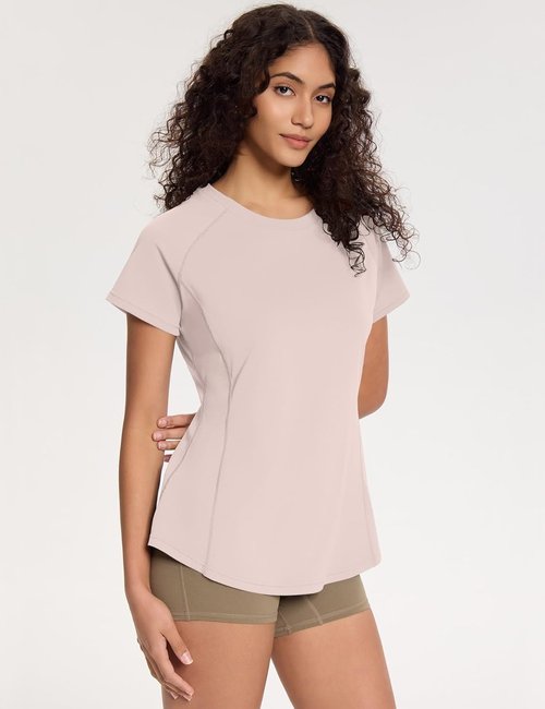 Loovoo Women's Workout Top - Breathable Loose Fit Activewear Tee | Quick Dry Gym Shirt
