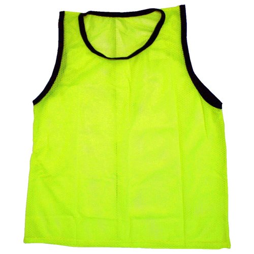 BlueDot Trading Youth Nylon Mesh Scrimmage Training Pinnie Vest for team practice for all kinds of sports soccer, football, basketball, Lacrosse, Yellow, 12 Pack