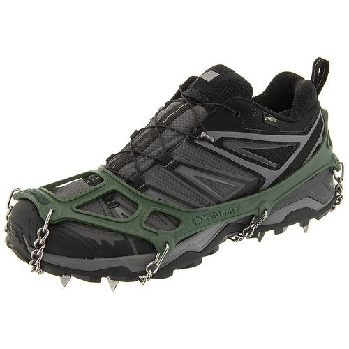Kahtoola MICROspikes Footwear Traction for Winter Trail Hiking & Ice Mountaineering - Forest Green - Large