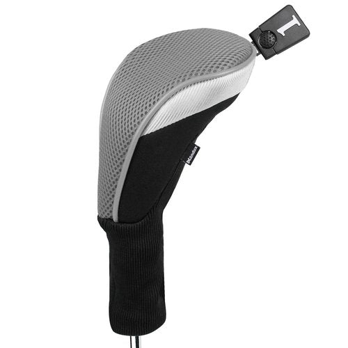 Andux Golf Club Wood Head Covers 460CC Driver Covers Long Neck Grey