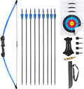 Skiennix 45" Youth Bow and Arrows Set - Beginner Recurve Archery Kit for Kids 8-12 | 9 Arrows & 4 Targets
