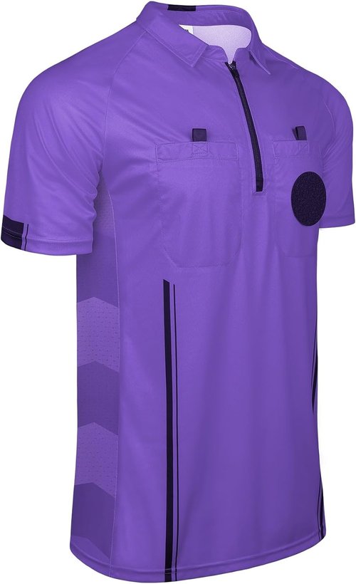 FitsT4 Sports Pro Soccer Referee Jersey - Short Sleeve Referee Shirt for Comfort & Performance